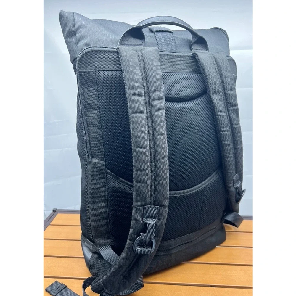 TUMI ALPHA BRAVO "Luke" Roll-Top Backpack Bag Silver Ballistic Nylon 223388RS2 - Picture 6 of 15